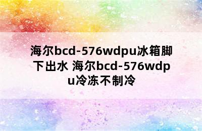 海尔bcd-576wdpu冰箱脚下出水 海尔bcd-576wdpu冷冻不制冷